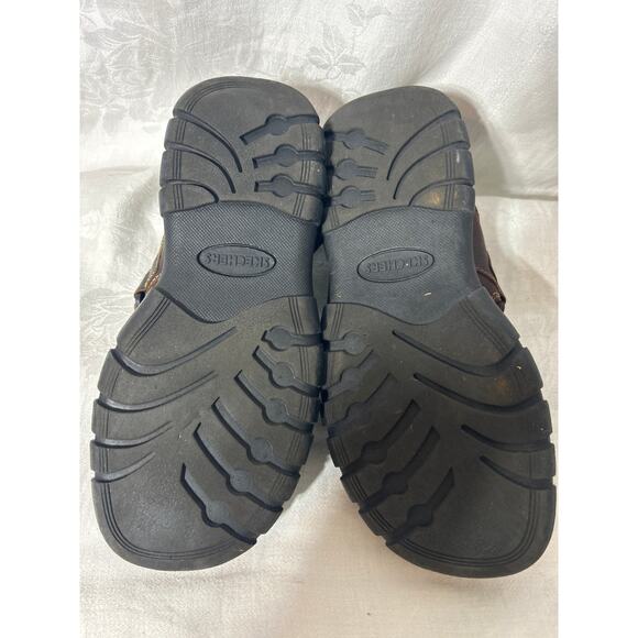 Skechers Leather Fisherman Sandals 9 Brown Strap On Y2K Style - Picture 4 of 7